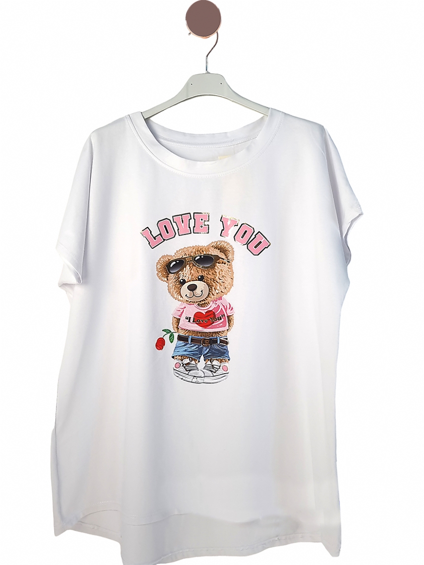 Love You T-Shirt - Λευκό