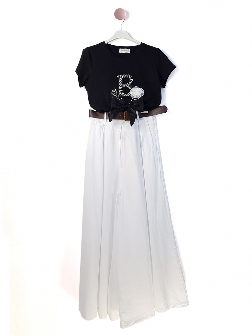 B T-Shirt - Μαύρο