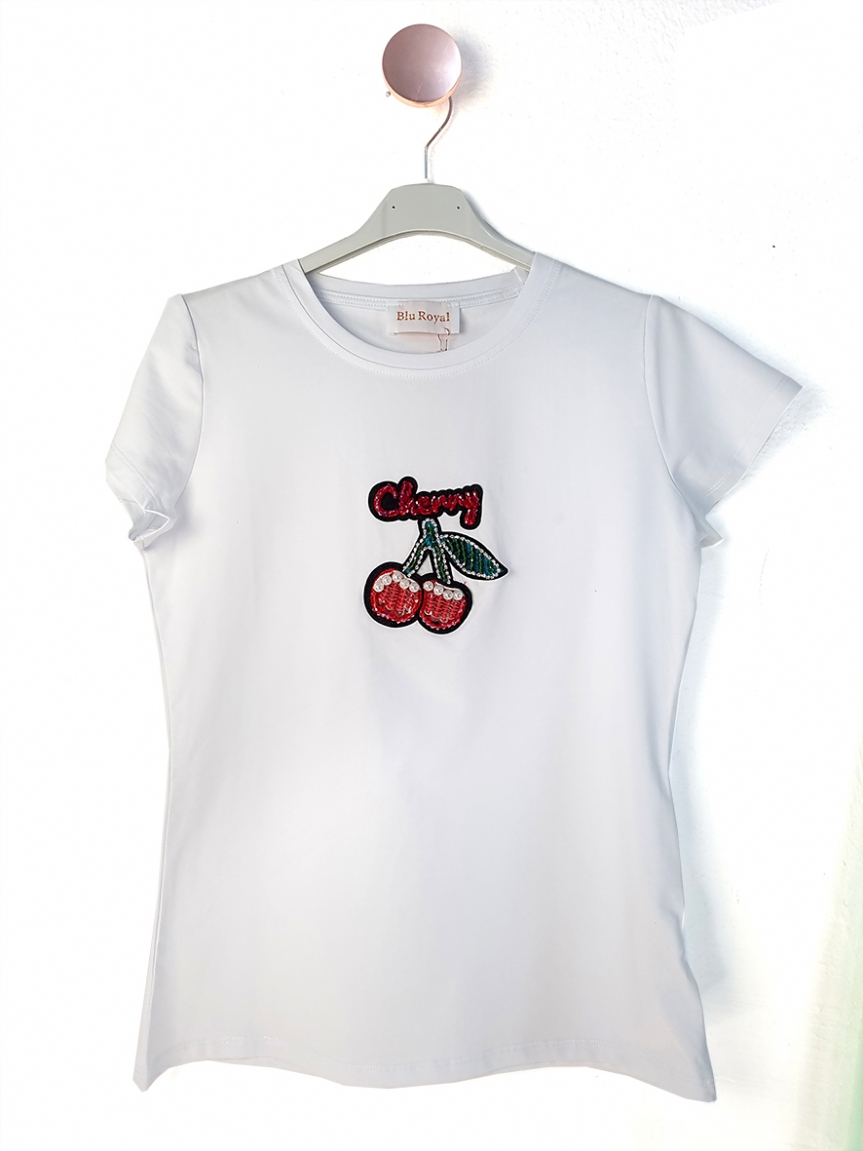 Cherry T-Shirt - Λευκό