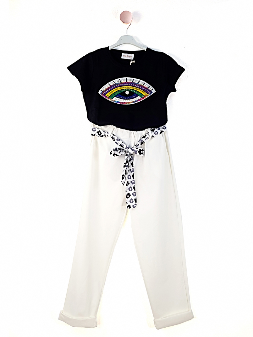 T-Shirt μάτι - Μαύρο