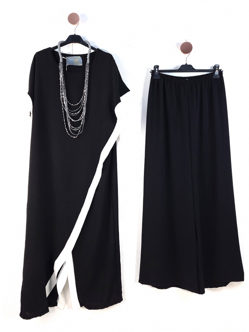 Προϊόν: Μαύρο σετ με λευκή φάσα - Μαύρο Μαύρο σετ με λευκή φάσα - Μαύρο