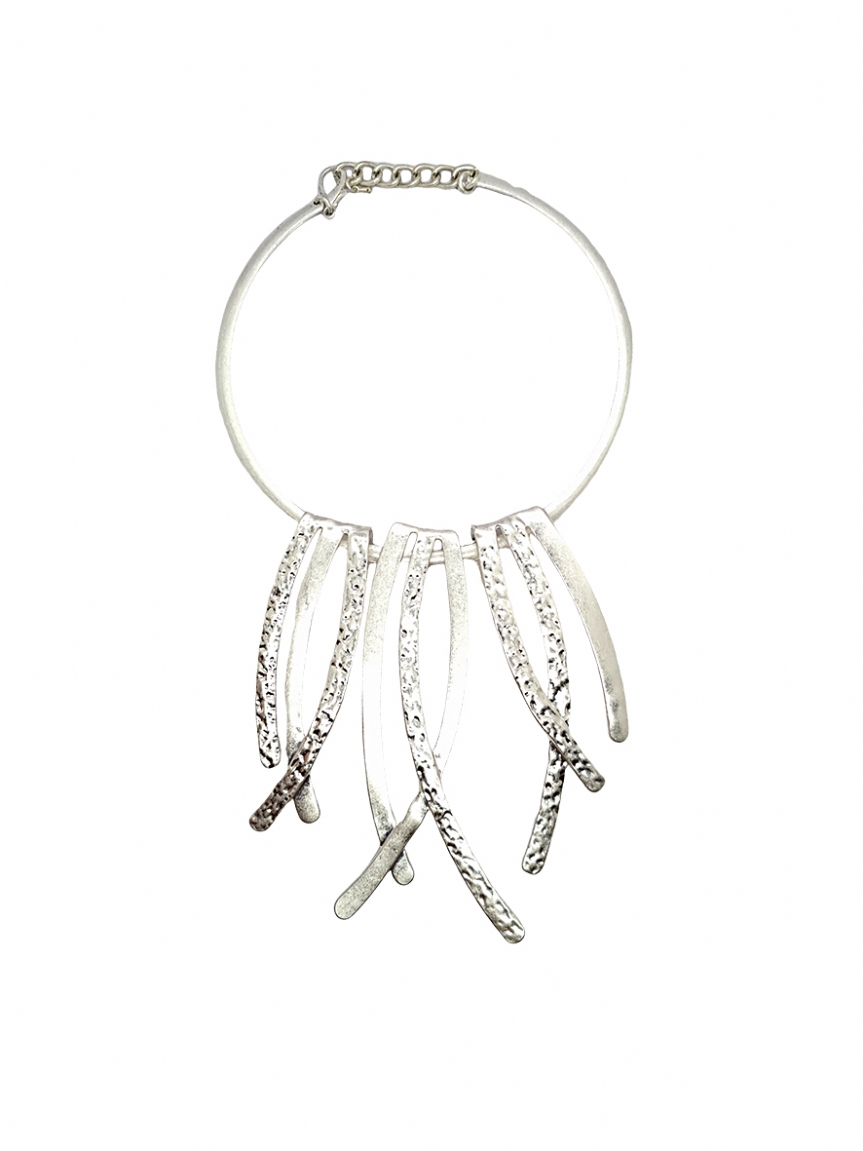 Κολιέ βέργα σε ασημί χρώμα - Ασημί