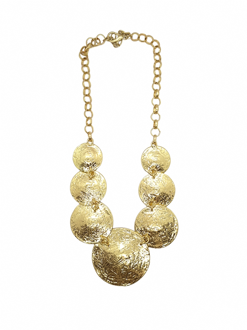 Κολιέ χρυσό με κύκλους - Χρυσό