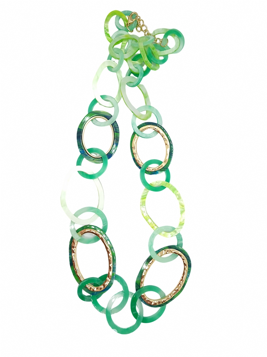 Κολιέ σε πράσινους χρωματισμούς - Πράσινο