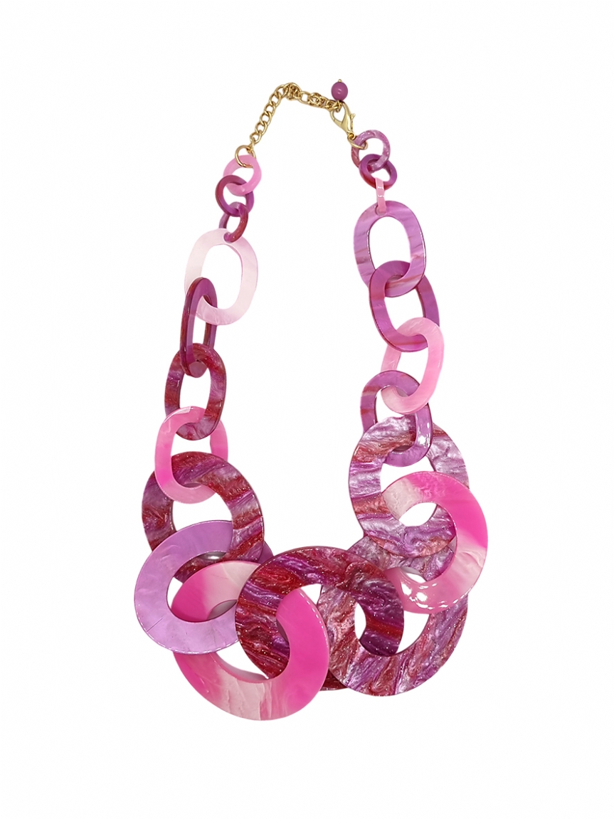 Κολιέ με κύκλους - Φούξια