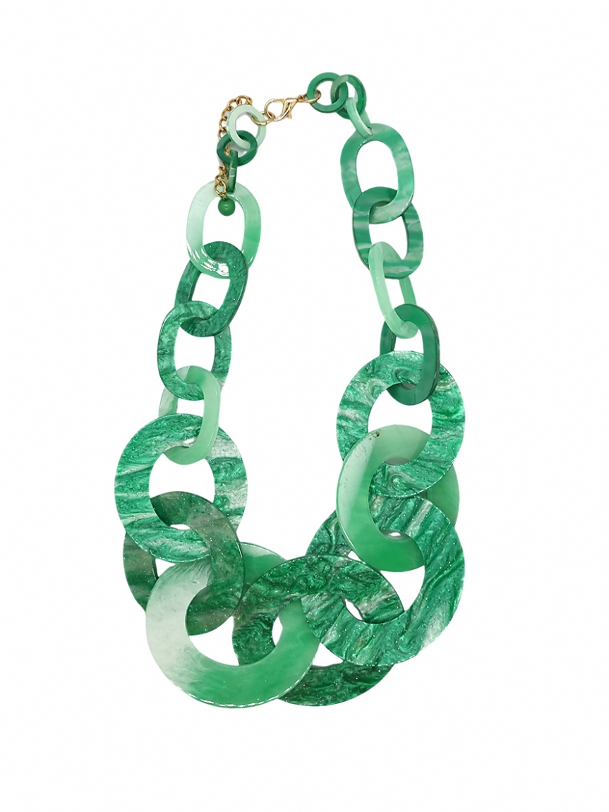Κολιέ με κύκλους - Πράσινο