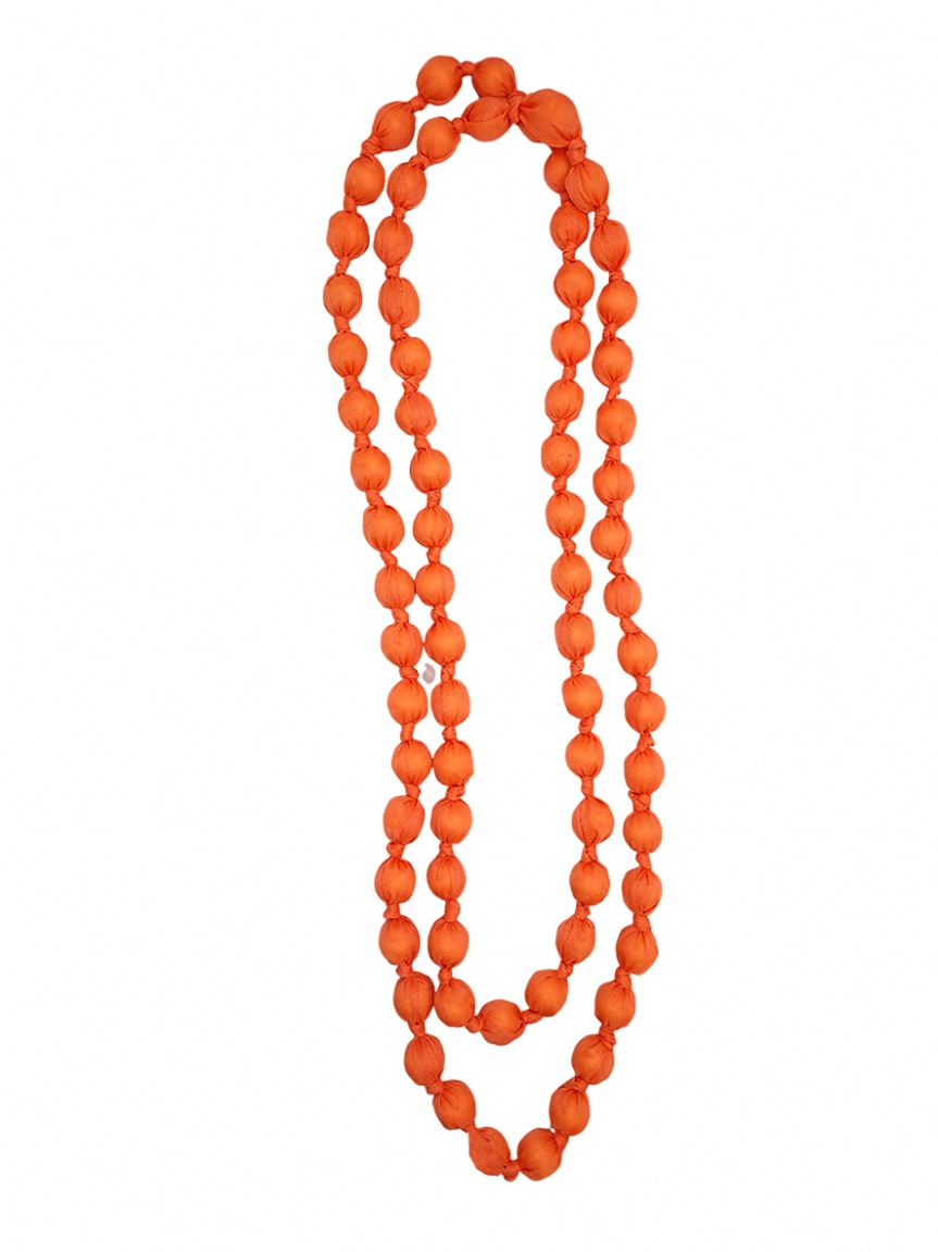 Κολιέ από μεταξωτό ύφασμα - Πορτοκαλί