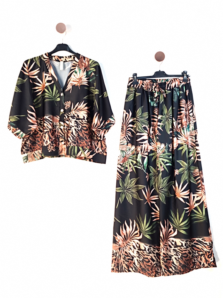 Προϊόν: Jungle σατέν σετ - Μαύρο Jungle σατέν σετ - Μαύρο