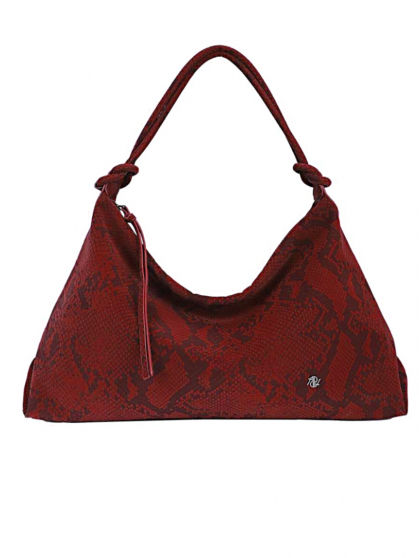 Μαλακή τσάντα φίδι - Μπορντό‎