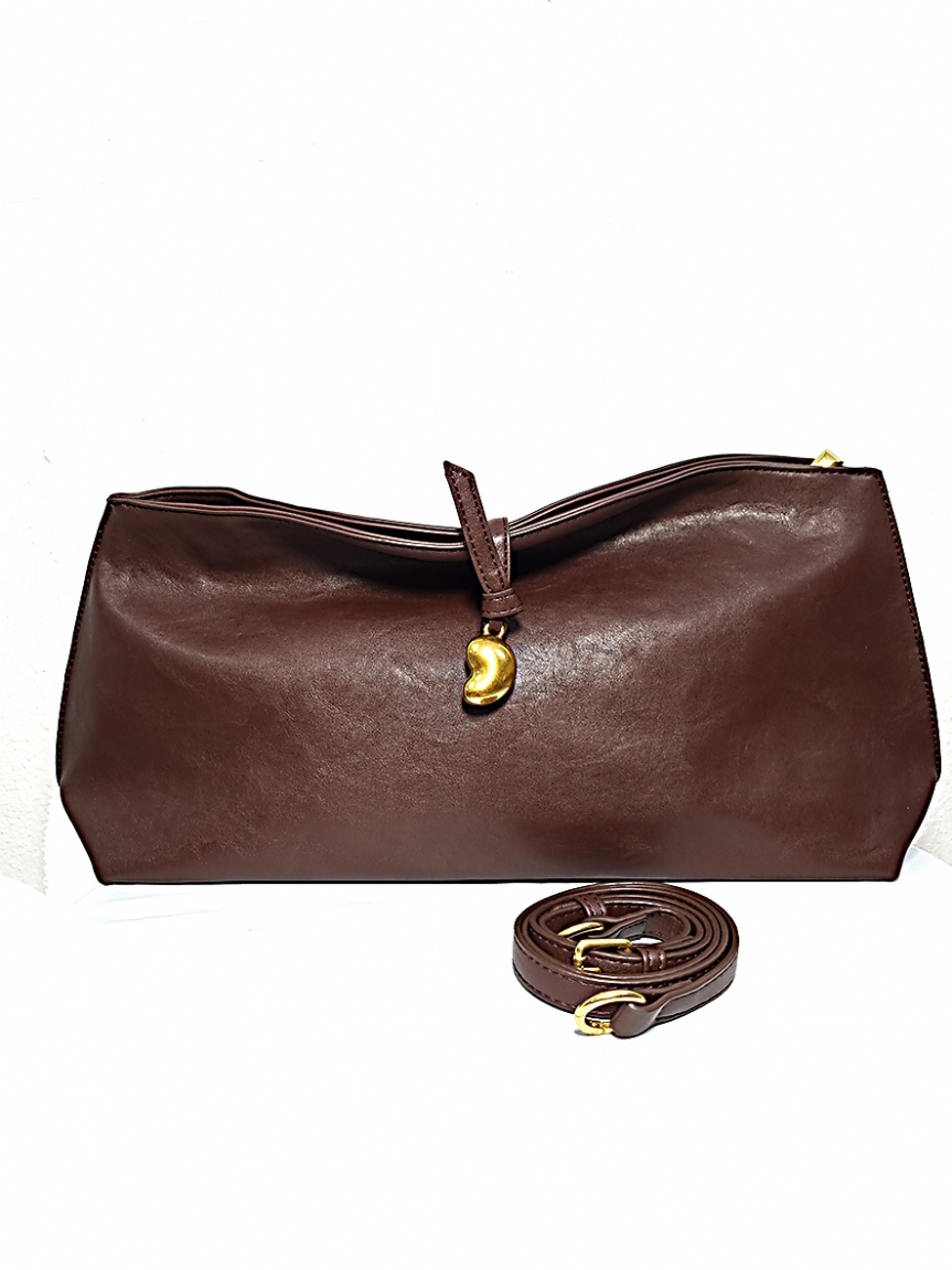 Τσάντα καρδιά - Καφέ