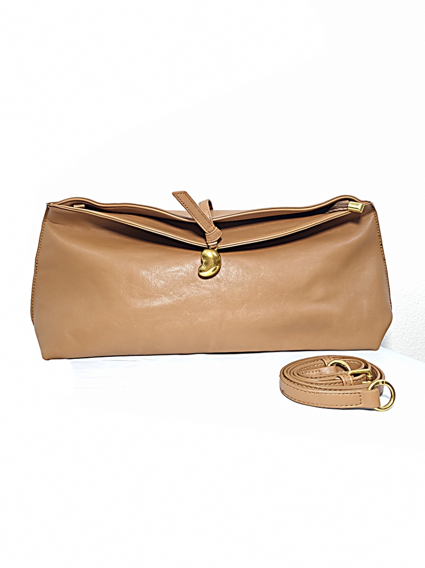 Τσάντα καρδιά - Μπεζ