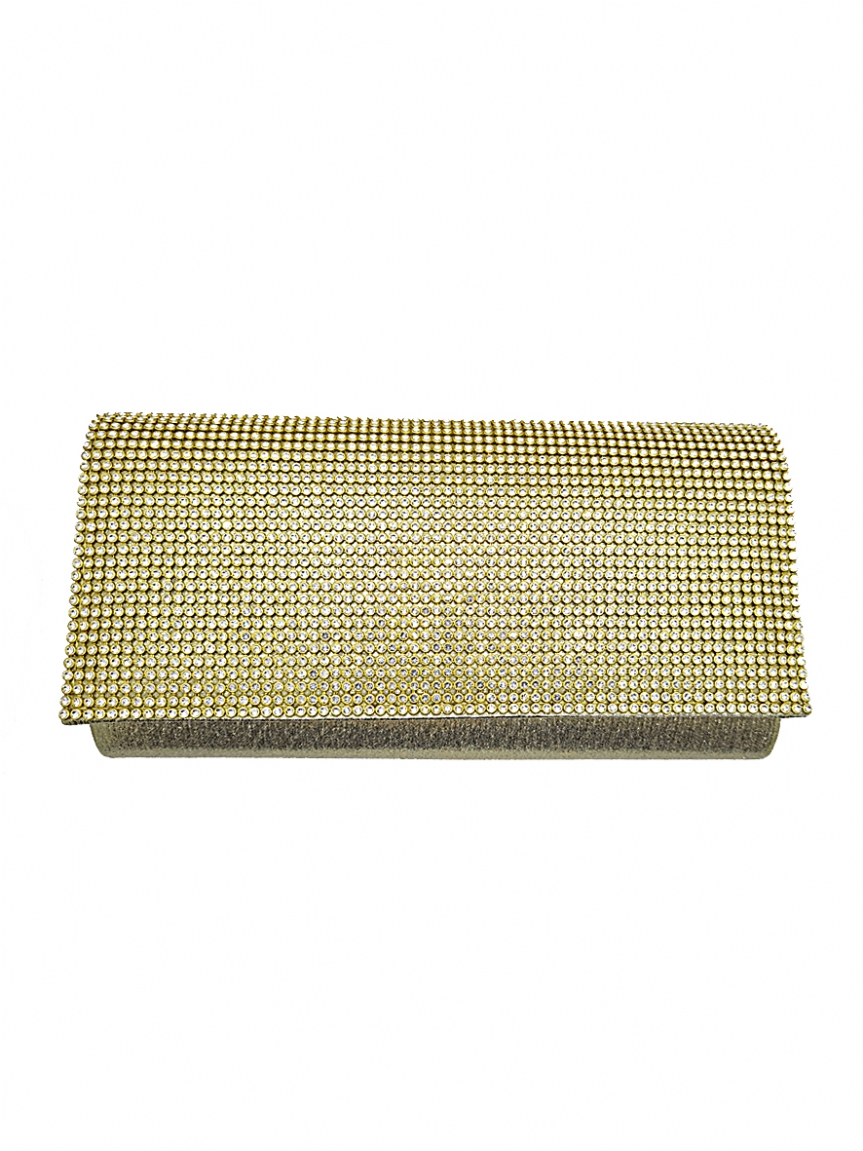 Βραδινό τσαντάκι στρας - Χρυσό