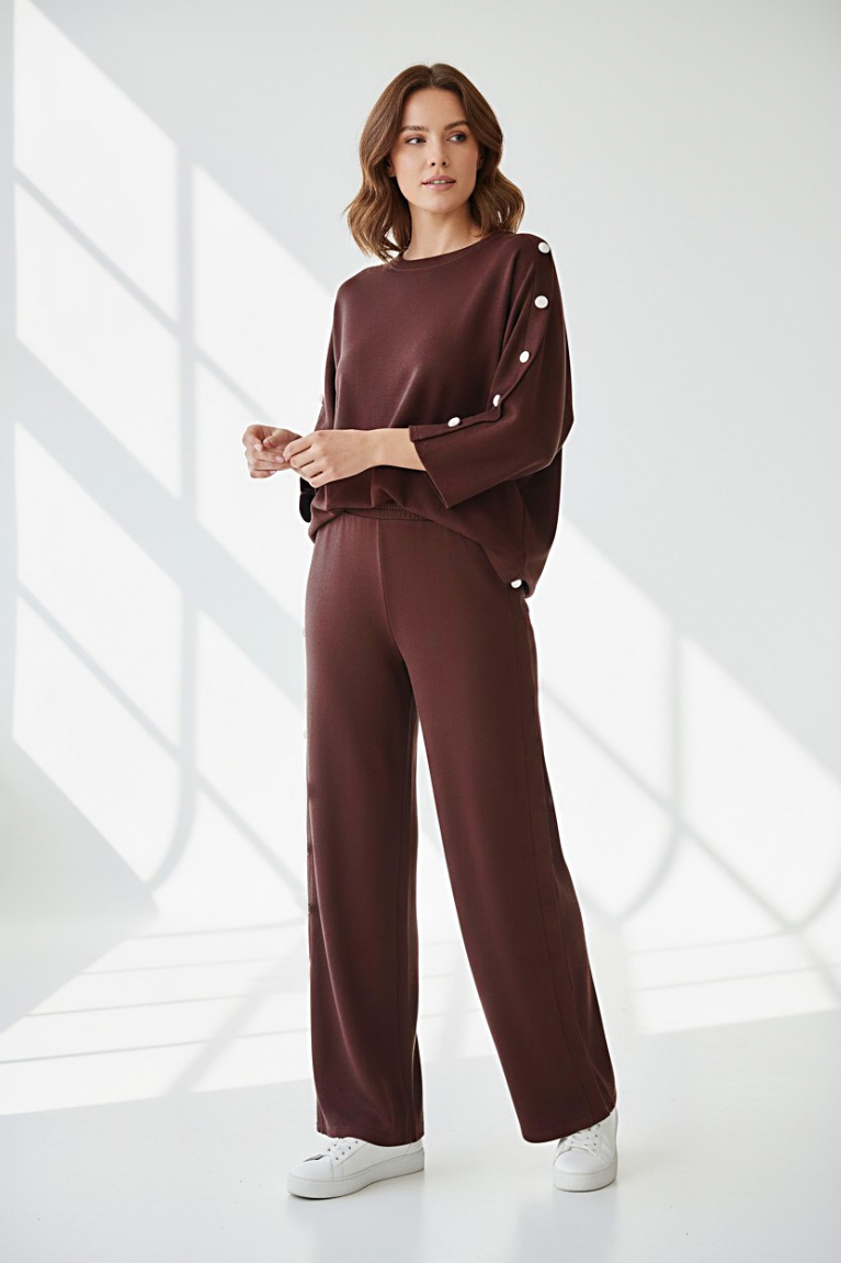 Προϊόν: Oversize σετ με κουμπιά - Μπορντό Oversize σετ με κουμπιά - Μπορντό