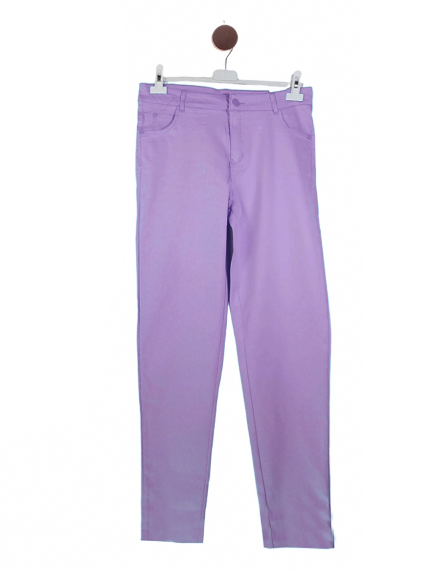 Πεντάτσεπο ελαστικό παντελόνι - Λιλά