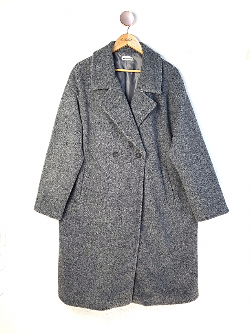 Παλτό με γιακά - Γκρι