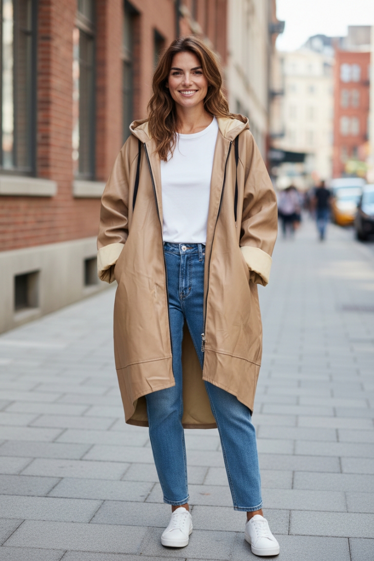 Δερματίνη πανωφόρι - Μπεζ