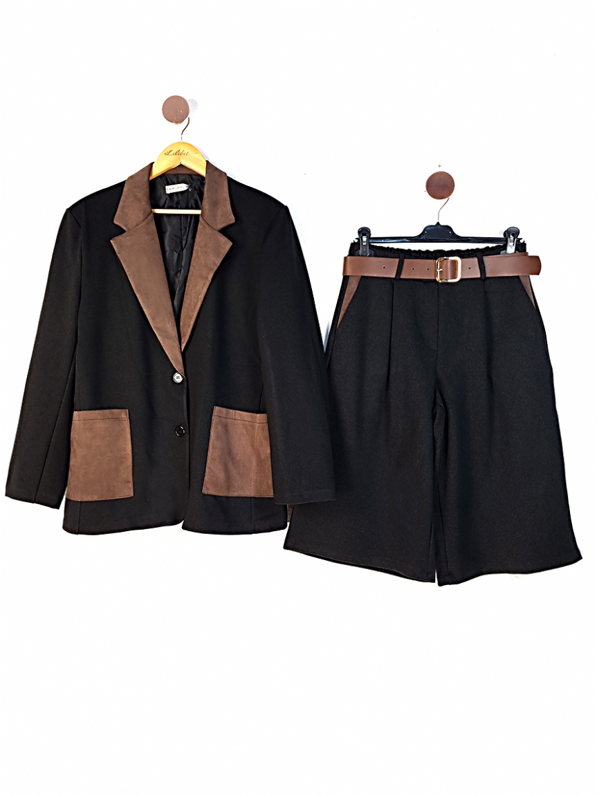 Προϊόν: Κοστούμι με βερμούδα - Μαύρο Κοστούμι με βερμούδα - Μαύρο