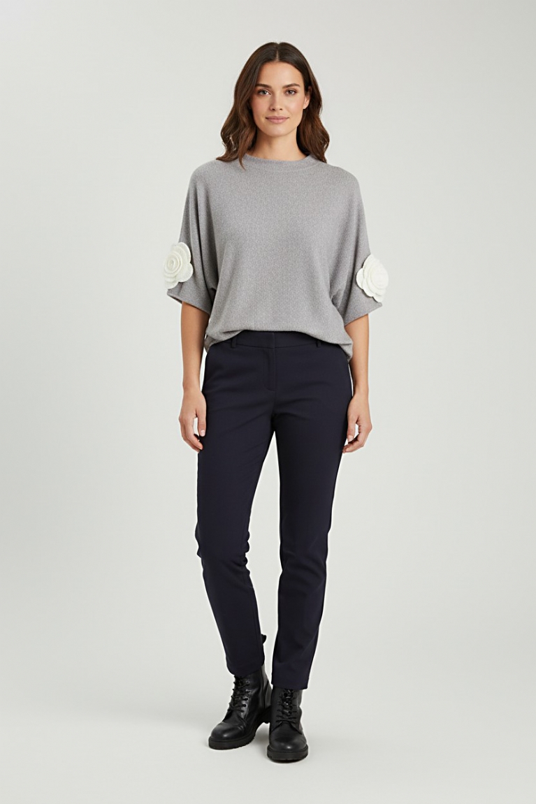 Προϊόν: Πλεκτή μπλούζα - Γκρι Πλεκτή μπλούζα - Γκρι