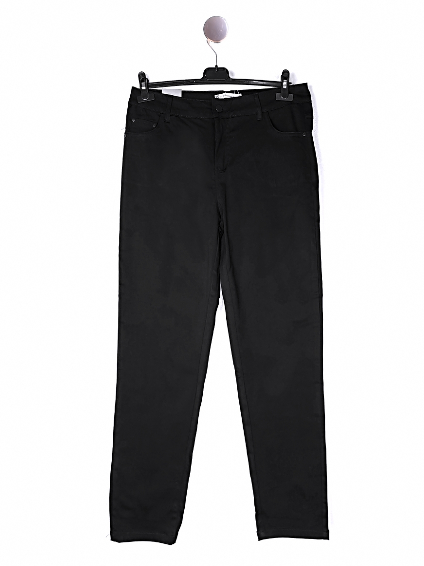 Πεντάτσεπο ελαστικό παντελόνι - Μαύρο