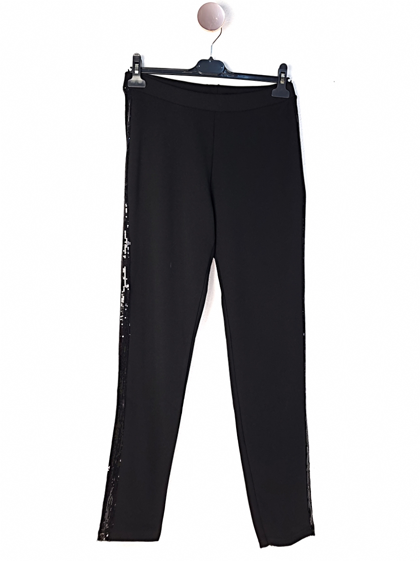 Προϊόν: Κολάν plus size με παγιέτα - Μαύρο Κολάν plus size με παγιέτα - Μαύρο