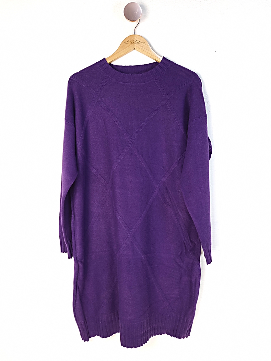 Προϊόν: Πλεκτό φόρεμα - Μωβ Πλεκτό φόρεμα - Μωβ