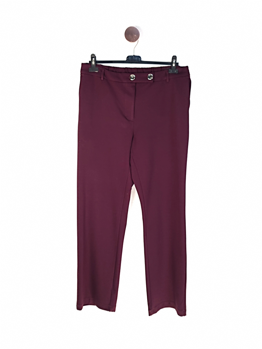 Προϊόν: Παντελόνι με κουμπιά - Μπορντό Παντελόνι με κουμπιά - Μπορντό