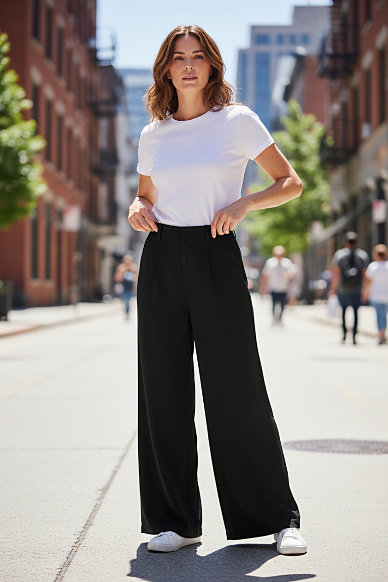 Παντελόνι ίσια γραμμή - Μαύρο