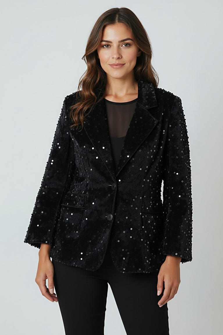 Προϊόν: Σακάκι παγιέτα - Μαύρο Σακάκι παγιέτα - Μαύρο