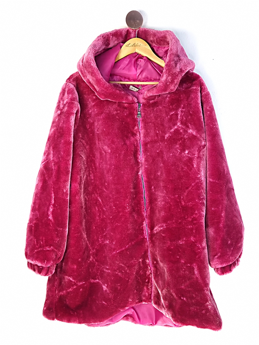 Προϊόν: Οικολογική γούνα με κουκούλα - Μαντζέντα Οικολογική γούνα με κουκούλα - Μαντζέντα
