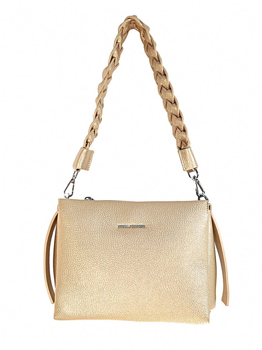 Τσαντάκι πλεξούδα - Χρυσό