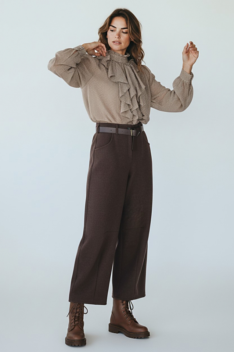 Προϊόν: Μπλούζα με βολάν - Μπεζ Μπλούζα με βολάν - Μπεζ