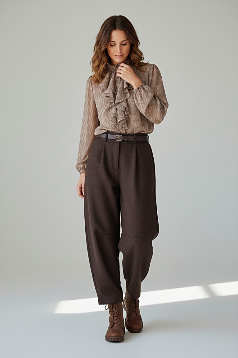 Προϊόν: Barrel τσόχινο παντελόνι - Καφέ Barrel τσόχινο παντελόνι - Καφέ