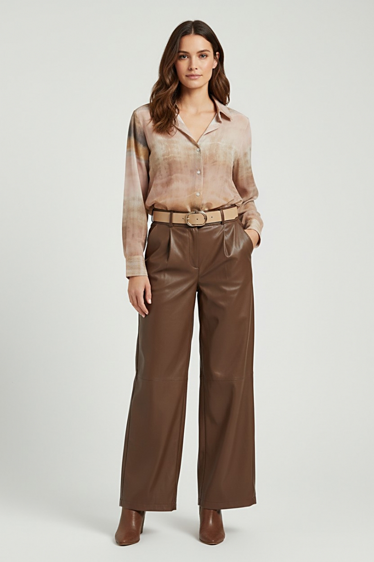 Προϊόν: Παντελόνα δερματίνη - Καφέ Παντελόνα δερματίνη - Καφέ