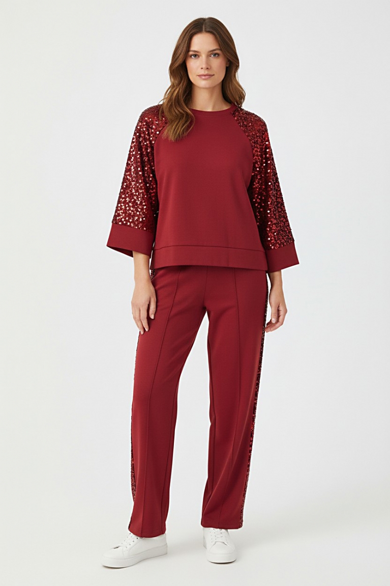 Προϊόν: Σετ ποντοστόφα με παγιέτα - Μπορντό Σετ ποντοστόφα με παγιέτα - Μπορντό