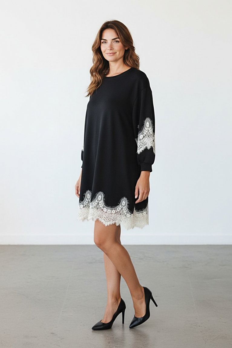 Προϊόν: Φόρεμα με δαντέλα - Μαύρο Φόρεμα με δαντέλα - Μαύρο