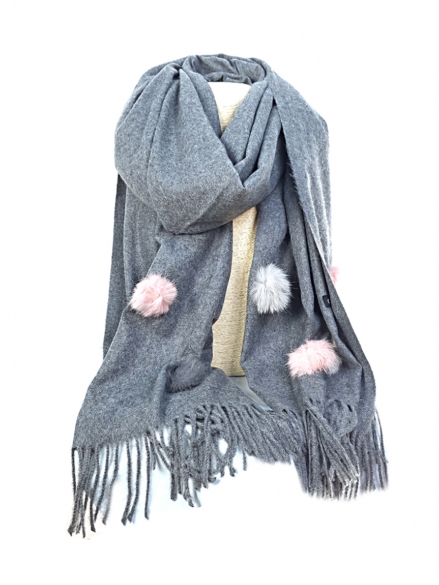 Πασμίνα - ΔΩΡΟ ΓΑΝΤΙΑ - Γκρι