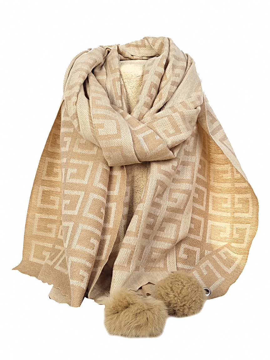 Πασμίνα - ΔΩΡΟ ΓΑΝΤΙΑ - Μπεζ