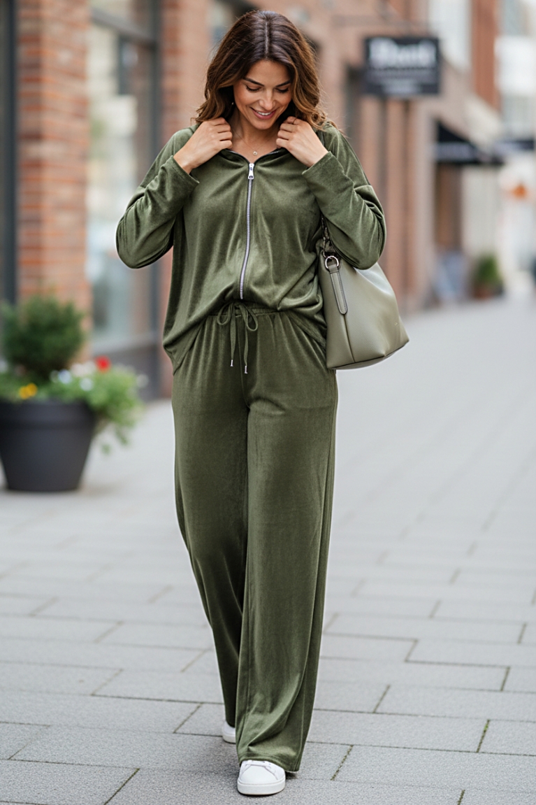 Σετ βελουτέ - Χακί