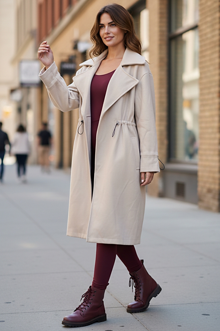 Minimal ημίπαλτο - Εκρού