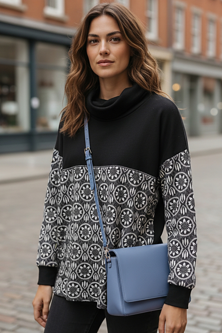 Boho τοπ - Μαύρο