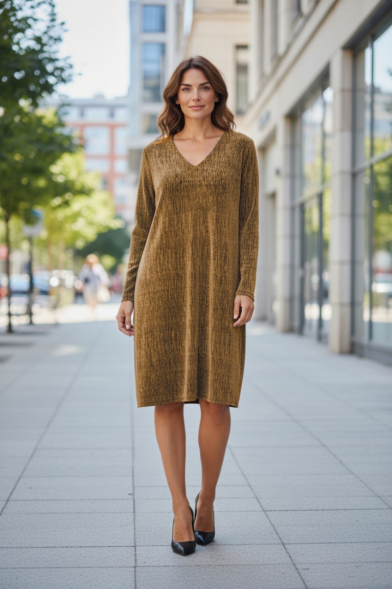 Φόρεμα με χρυσόνημα - Χρυσό