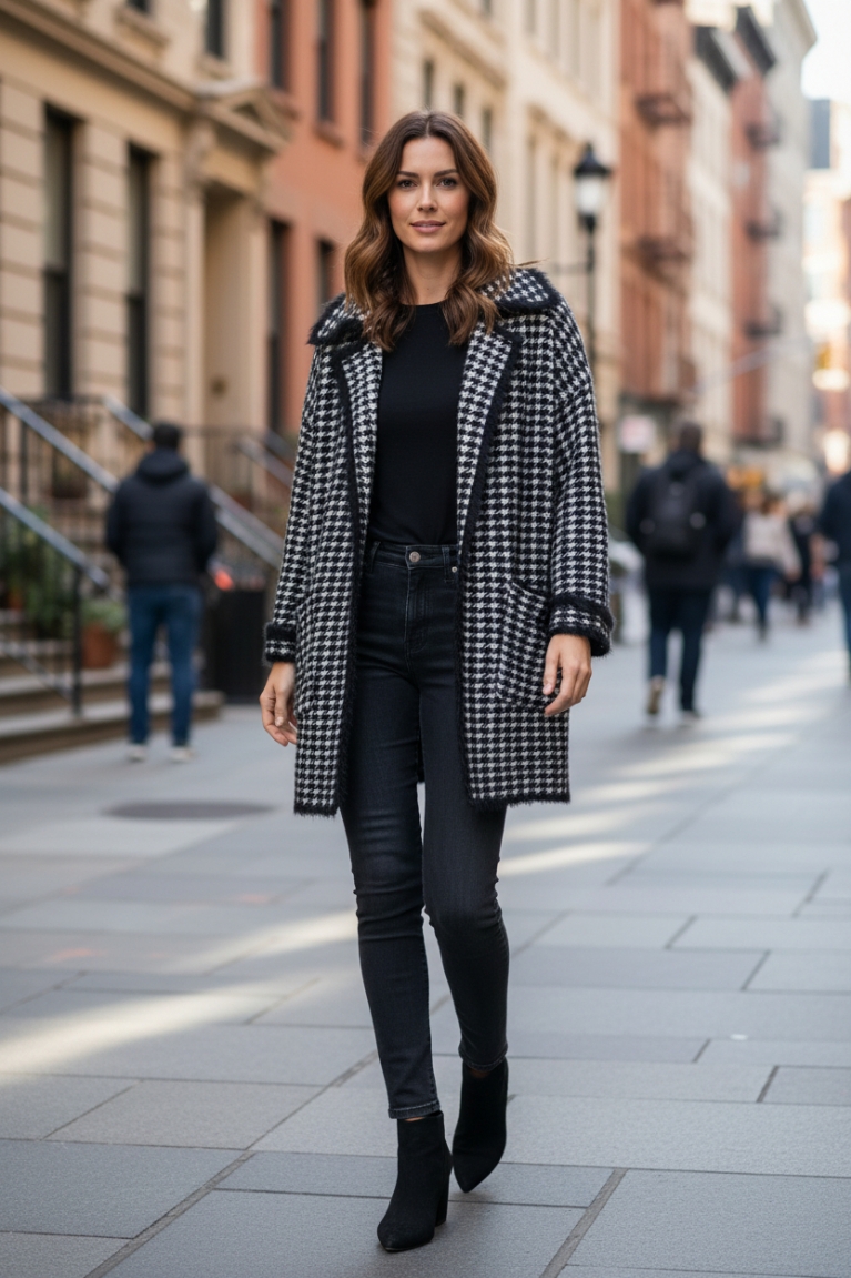 Ζακέτα Πιε-ντε-Πουλ - Μαύρο