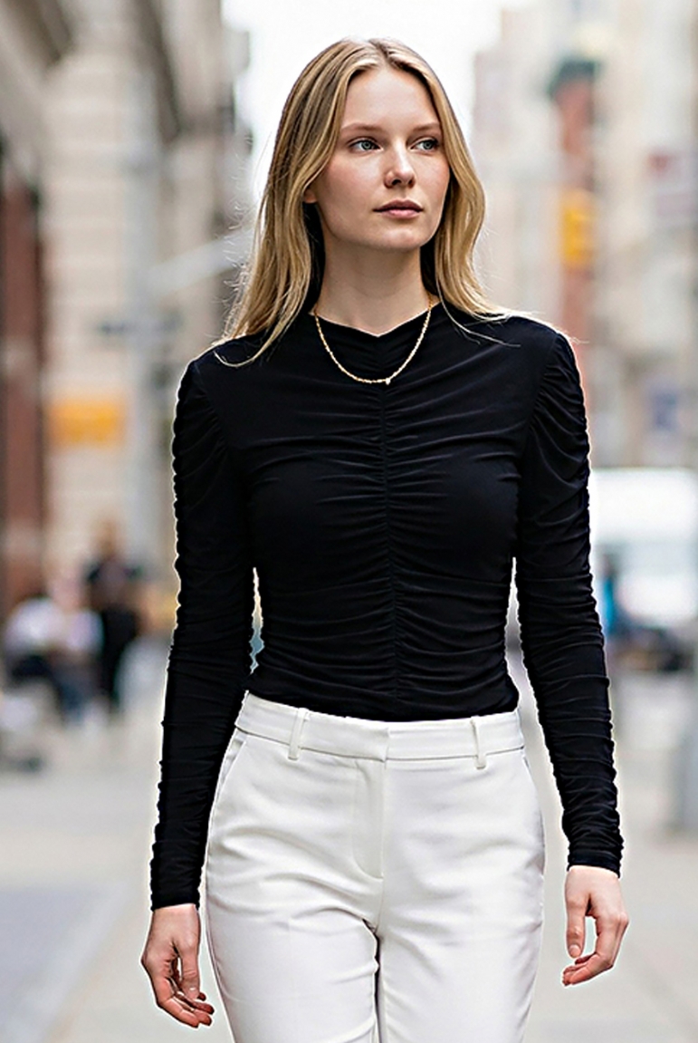 Μπλούζα σούρα - Μαύρο