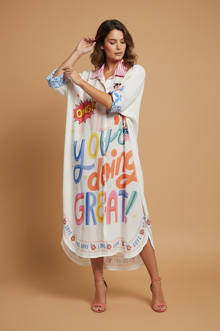 Shirt dress - Εμπριμέ